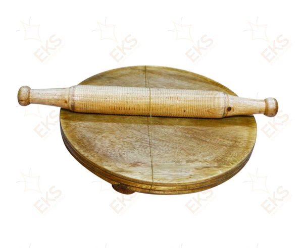 মেহগনি কাঠের বেলুন ফিরি /Wooden Ruti Maker 10" - Image 2