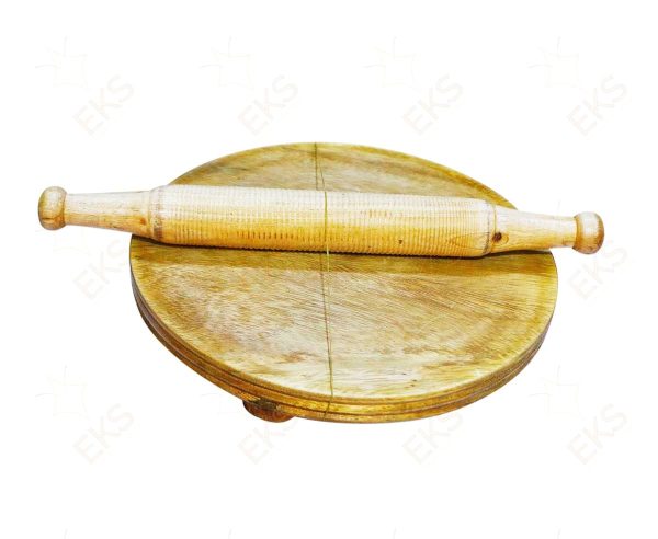 মেহগনি কাঠের বেলুন ফিরি /Wooden Ruti Maker 10"