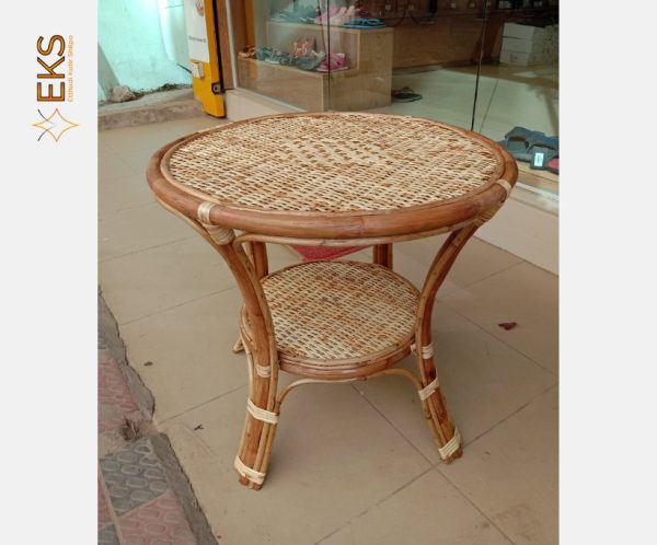 Rattan / Cane Premium Quality Exclusive Round Tea Table - Rattan Handicrafted Complete Coffee TEA TABLE / বেতের রাউন্ড ডিজাইন টি টেবিল - Image 2