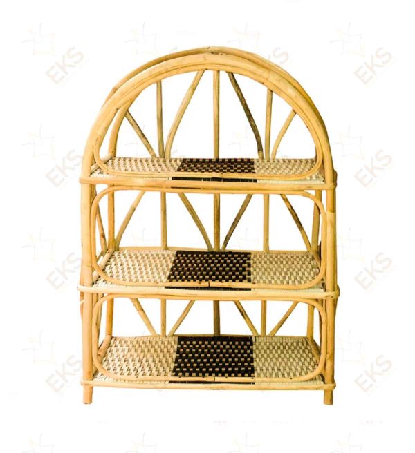 Rattan Premium Quality Design Small Size Wall Shelf , Rack - Cane And Crafted / বেতের ছোট সাইজ ওয়াল শেলফ
