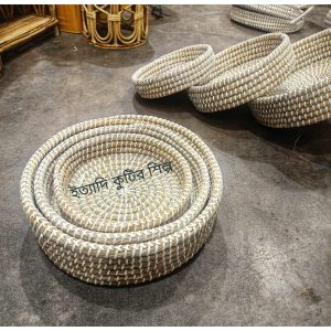 Basket Set - 
সন ও প্লাস্টিক বেতের জুরি তিন পিছ এর সেট - ১২"/১০"/৮"